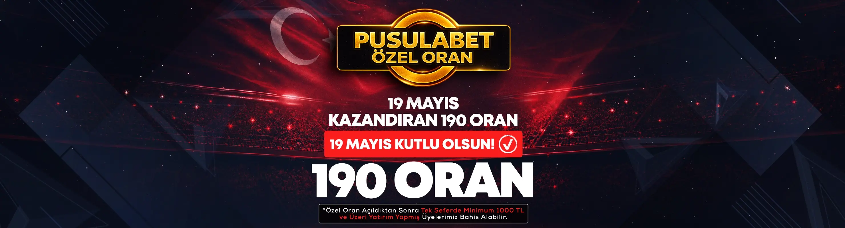 19 Mayıs'a özel kazandıran 190 oran kampanyası