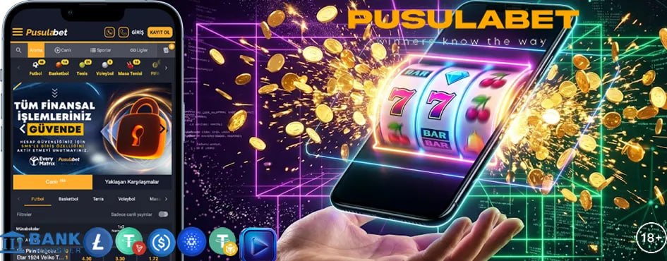 Telefon üzerinde uçan slot ve altın paralar